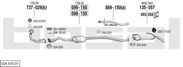 BOSAL 024.970.01 Exhaust System